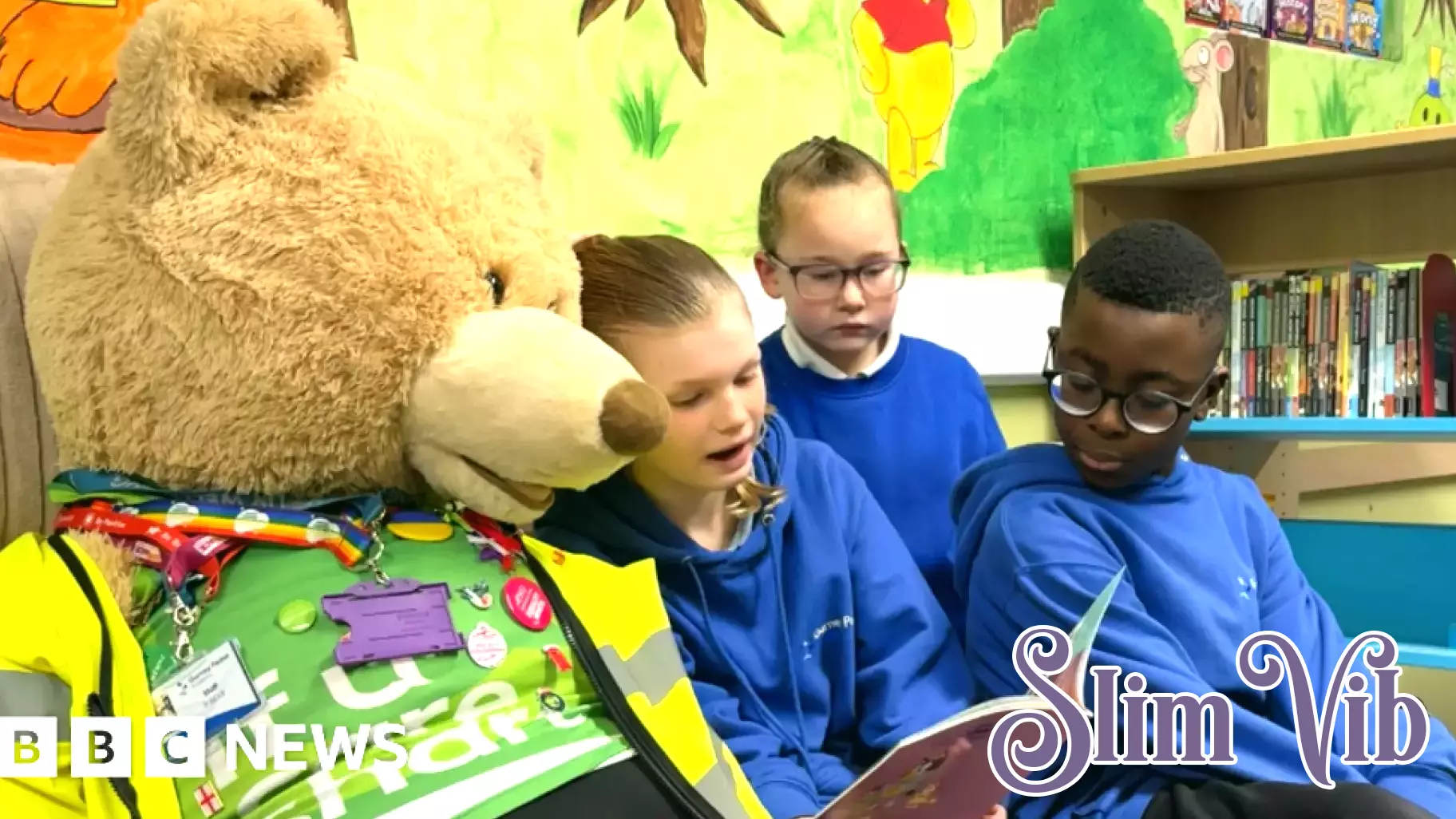 Giant bear encourages children to talk about mental health